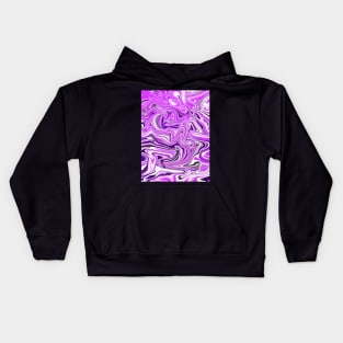 Purple Digital Fluid Art Kids Hoodie